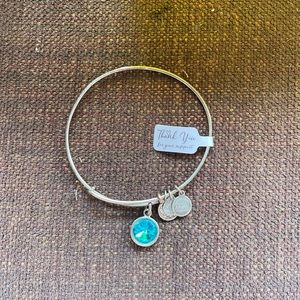 Alex and ani emerald green bracelet